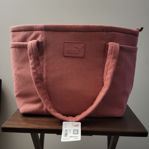 Women Puma Pink Corduroy Summer Tote Bag: New - Picture 2 of 8